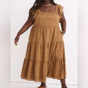 daisy embroidered lightspun square-neck midi dress Daisy Midi Dress 1X main image 0